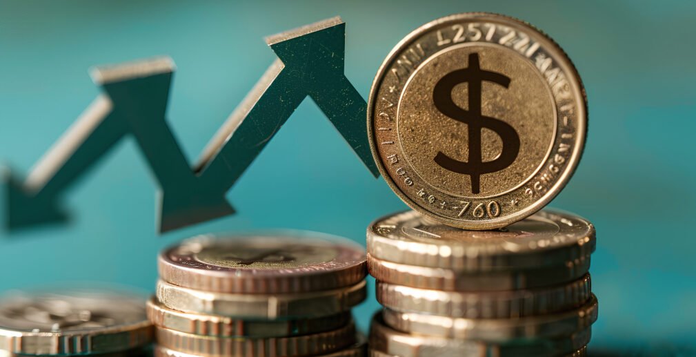 moedas-em-pilha-com-seta-para-cima-e-simbolo-de-porcentagem